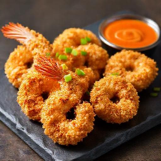 Spicy Panko Crusted Shrimp with Sriracha Aioli