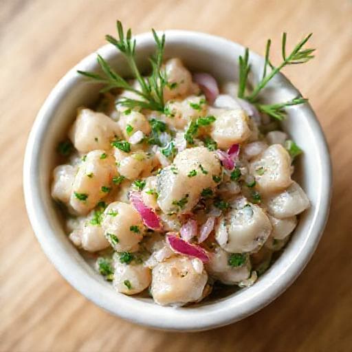 Quick Whelk Salad with Dill