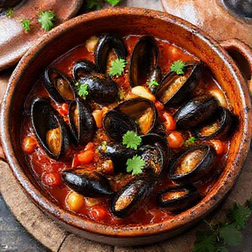 Traditional Bulgarian Mussel Kavarma
