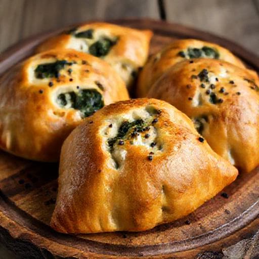 Rhodope Kolaci with Spinach and Sirene