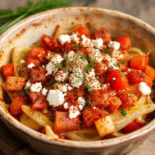 Leek Plakiya with Smoked Paprika and Feta