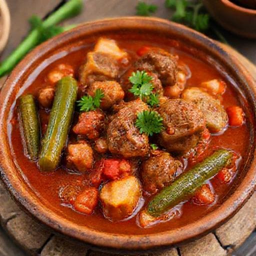 Classic Bamya Yahnia (Okra Stew)