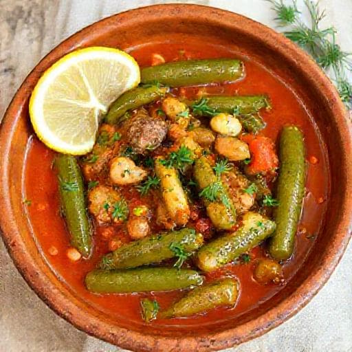 Bamya Yahnia with Lemon and Dill