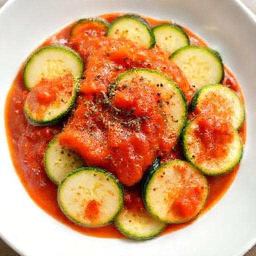 Quick Zucchini with Tomato Sauce