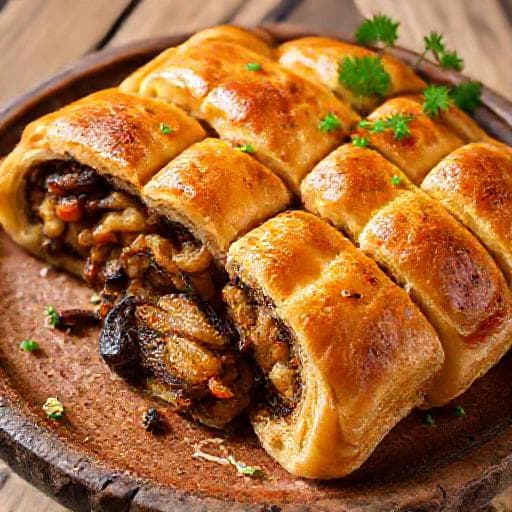 Traditional Patladzani Byurek (Eggplant Börek)