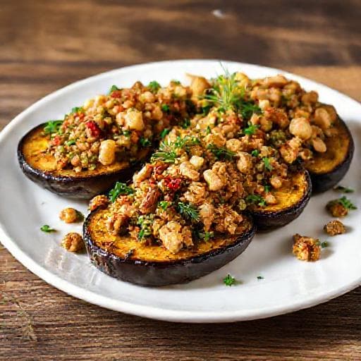 Quick Patladzhani s Orekhov Sos (Simplified Eggplant with Walnut Sauce)