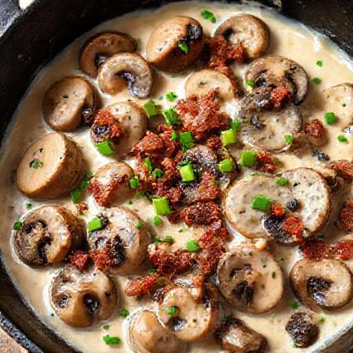 Mushroom and Bacon Cream Sauce