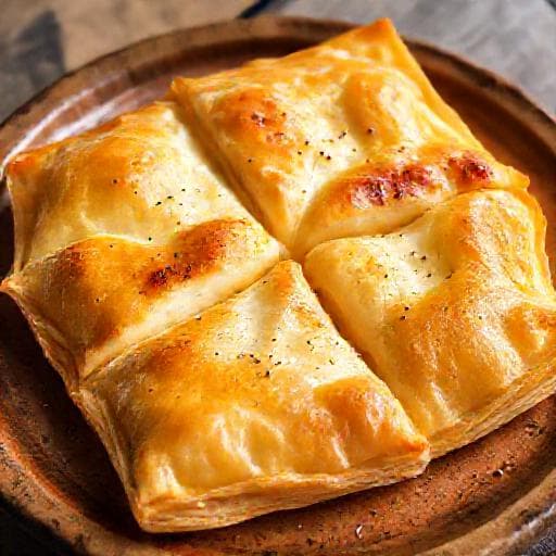 Traditional Kutmach with Sirene (Bulgarian Cheese Pie)