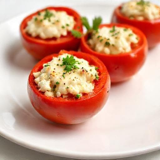 Quick Sirene Cheese Stuffed Tomatoes
