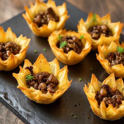Gourmet Potato Nests with Wild Mushroom Duxelles