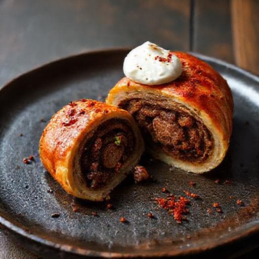 Spicy Kartofleno Rulo s Kayma with Smoked Paprika