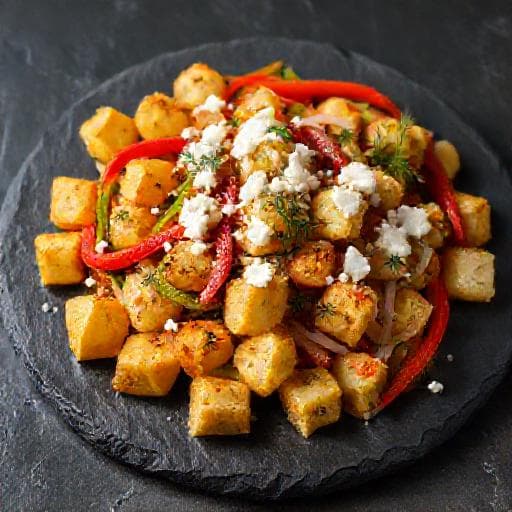 Potatoes with Sirene and Peppers