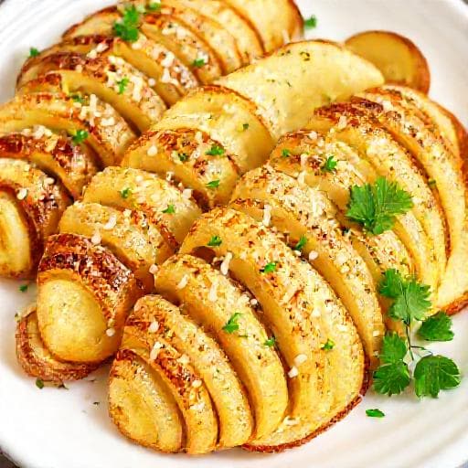 Garlic Parmesan Hasselback Potatoes