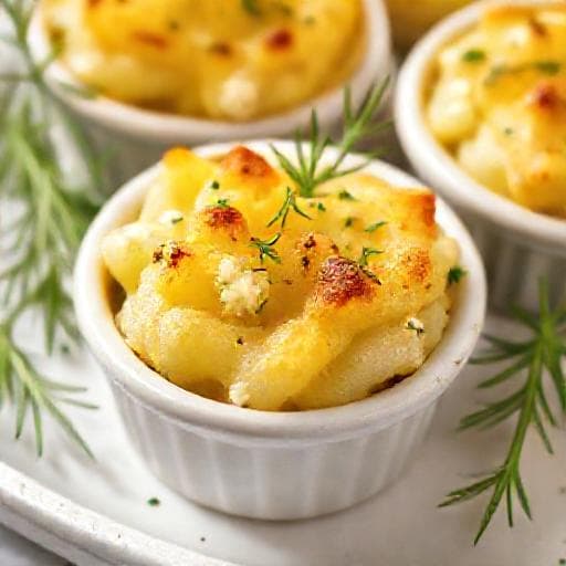 Baked Potato and Sirene Bites with Dill