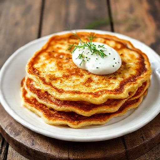 Traditional Krokmech (Ukrainian Potato Pancakes)