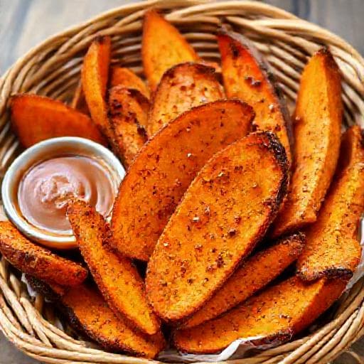 Spicy Air Fryer Sweet Potato Wedges