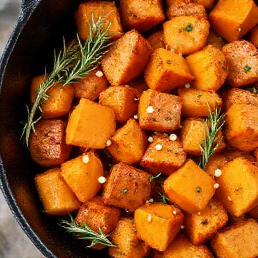 Rosemary Garlic Air Fryer Sweet Potatoes