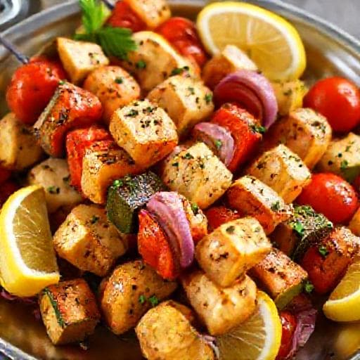Mediterranean Air Fryer Vegetable Skewers