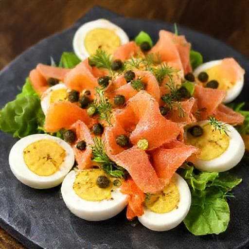 Avocado and Egg Salad with Smoked Salmon