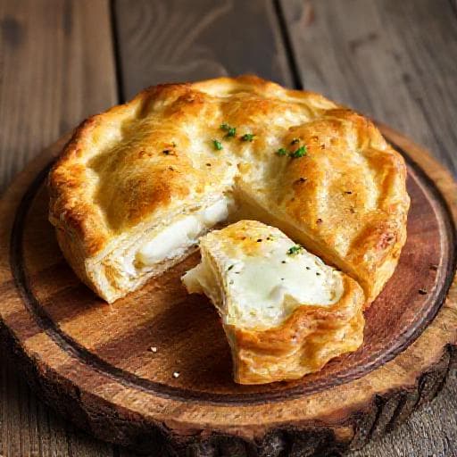 Traditional Prosenik със сирене (Bulgarian Cheese Pie)