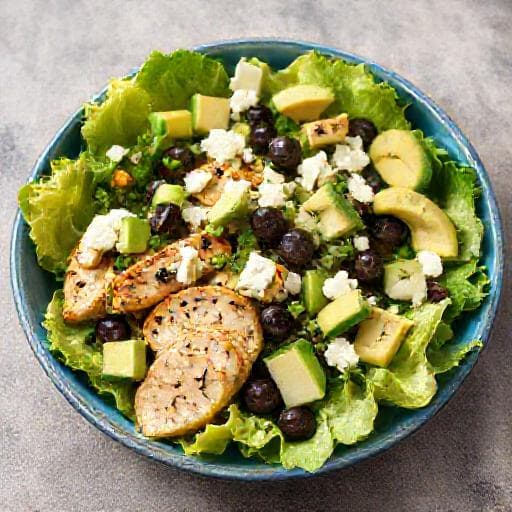 Mediterranean Chicken and Avocado Salad