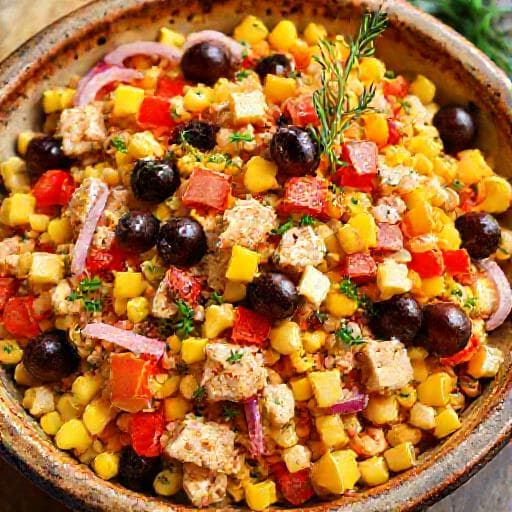 Mediterranean Tuna and Corn Salad