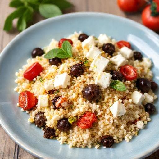 Quick Mediterranean Couscous Salad with Feta
