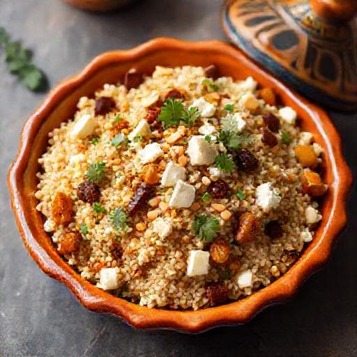 Moroccan-Inspired Couscous Salad with Feta and Apricots