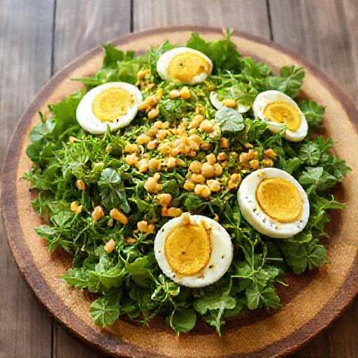 Green Salad with Egg and Avocado