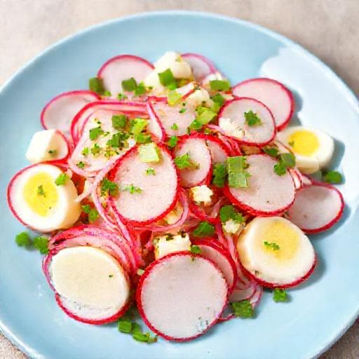 Spring Radish Salad with Eggs and Spring Onions