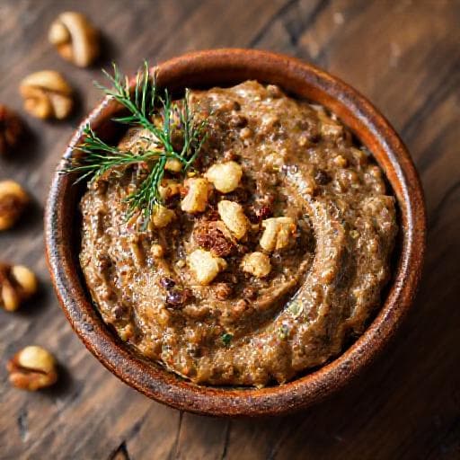 Spiced Chicken Liver Pâté with Walnuts (Пилешки дробчета пастет с орехи)