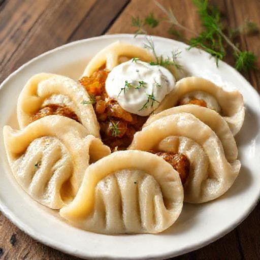 Traditional Luchnik z Lukom (Onion Dumplings)