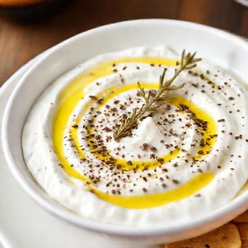 Quick Labneh Dip with Olive Oil and Za'atar