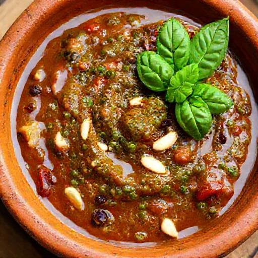 Pesto with Sun-Dried Tomatoes and Almonds