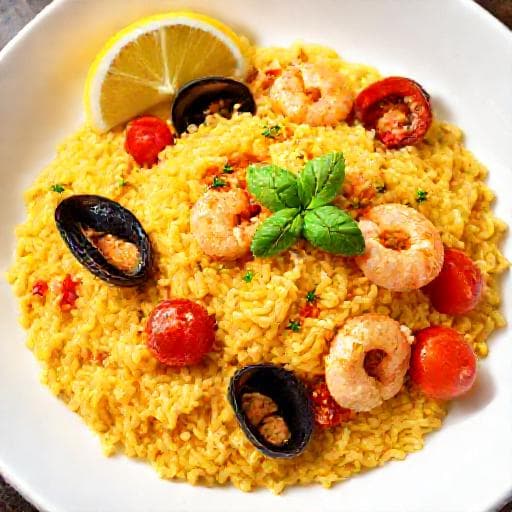 Mediterranean Seafood Risotto with Saffron