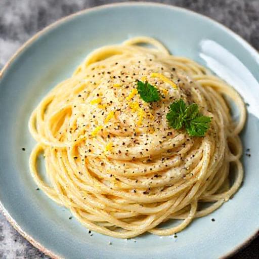 Cacio e Pepe with Lemon Zest