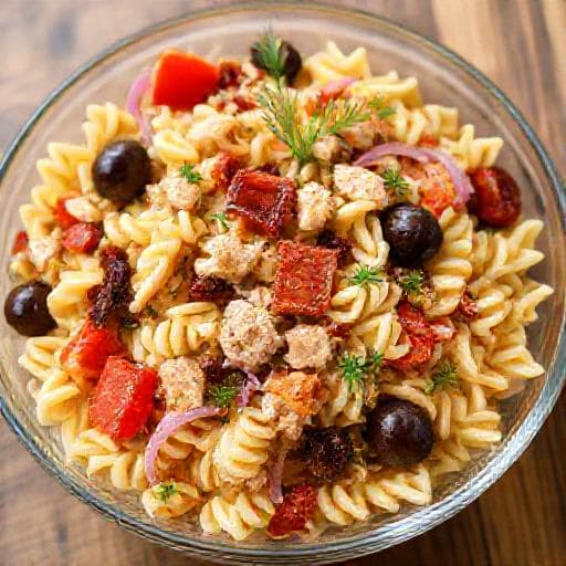Mediterranean Tuna Pasta Salad