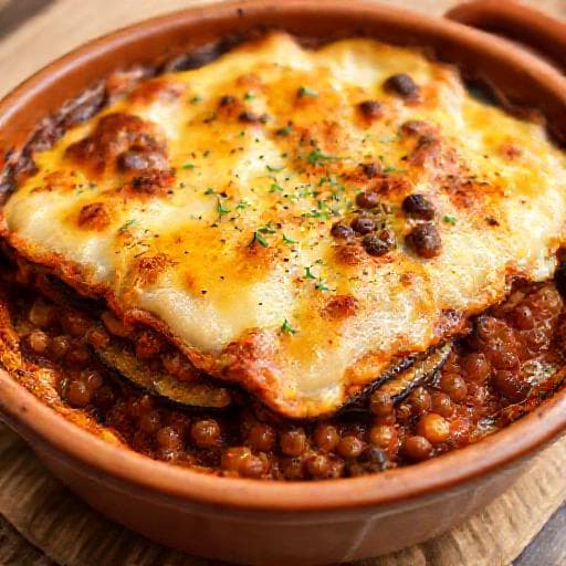 Vegetarian Moussaka with Lentils