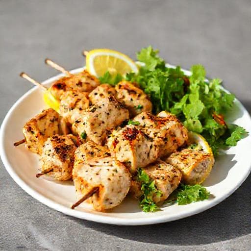 Quick Lemon-Herb Chicken Skewers