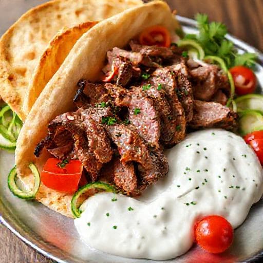 Lamb Gyros with Whipped Feta Tzatziki