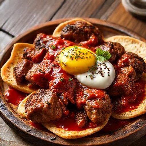 Iskender Kebab with Adana Style Lamb