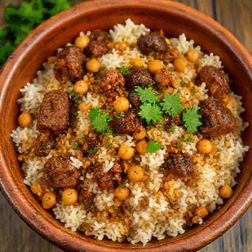 Spicy Lamb and Chickpea Plov