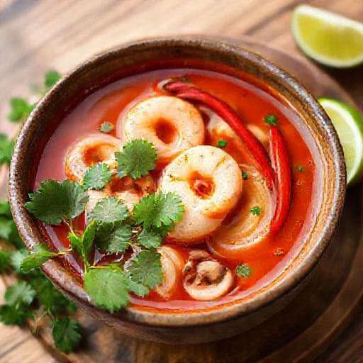 Classic Tom Yum Goong (Spicy Shrimp Soup)