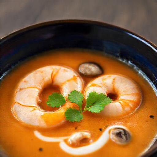 Tom Yum Goong Nam Khon (Creamy Spicy Shrimp Soup)