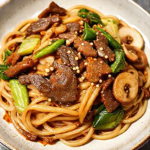 Quick Beef Udon Stir-fry