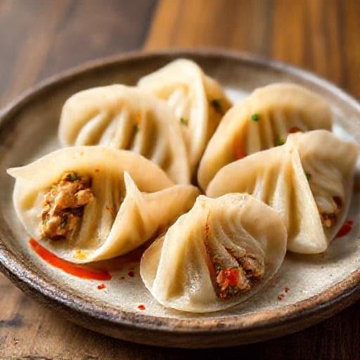 Spicy Chicken Gyoza with Chili Oil