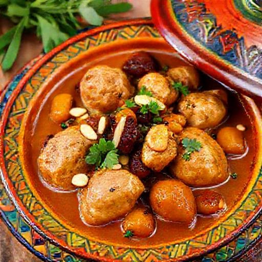 Quick Moroccan Chicken Tagine with Apricots and Almonds
