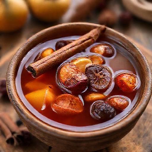Oshav with Spices (Aromatic Dried Fruit Compote)