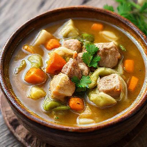 Traditional Bulgarian Sour Cabbage Soup (Chorba ot Kiselo Zele)