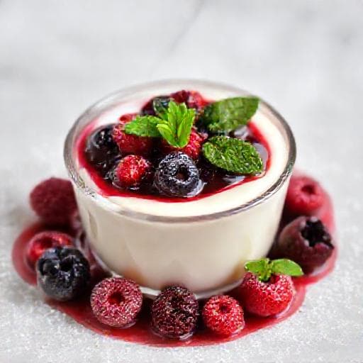 Classic Panna Cotta with Mixed Berries